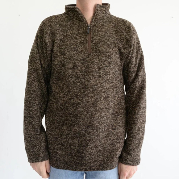 Vintage Stillwater  Supply Co. Brown Half Zip Sweater Size XL - Picture 3 of 13